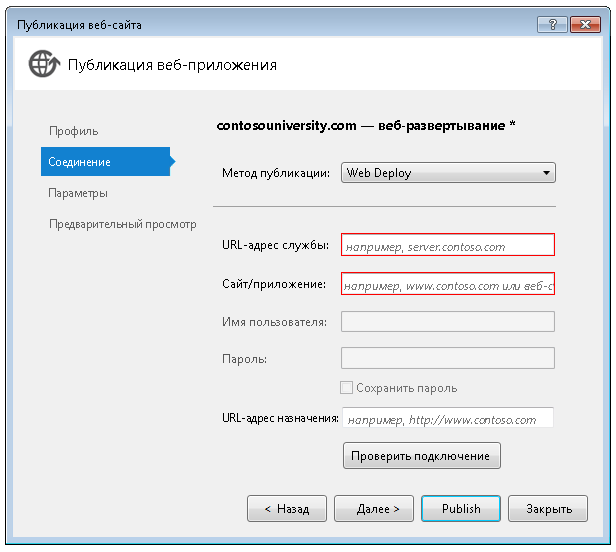 Publish_Web_Connections_tab_default_values