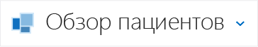 Заголовок окна с раскрывающимся меню навигации