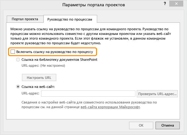 Руководство по процессам не включено