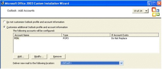 Настройка учетной записи электронной почты Интернета в Office 2003
