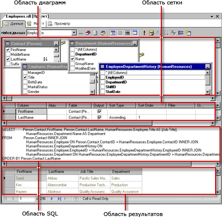 Графический конструктор запросов для SQL-запросов