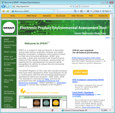 Use EPEAT to assess the environmental impact of your hardware puchases 