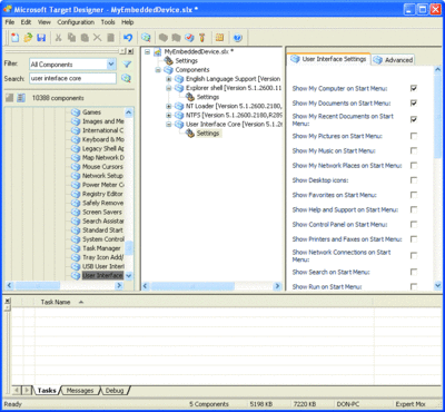Рис. 3 Настройка параметров