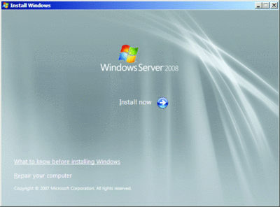 Figure 7 The Repair your computer option is available on the installation screen