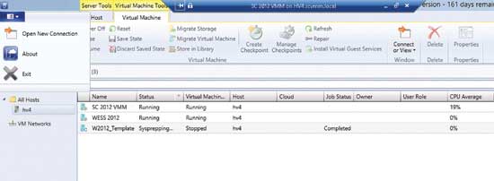 Рис. 6. Возможность подключения к консоли System Center Virtual Machine Manager 2012 SP1 под другим пользователем часто бывает полезной