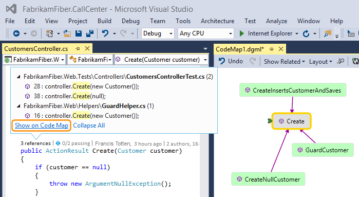 CodeLensMappedReferences CodeLens - References on code map
