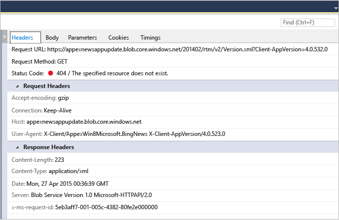 NETWORK_DetailsViewPane Network tool details pane