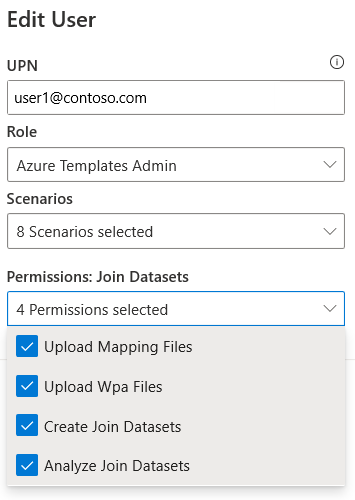 User permissions for joined datasets.