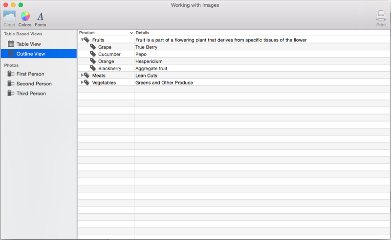 Пример изображения, отображаемого в представлении структуры Пример изображения, отображаемого в представлении структуры