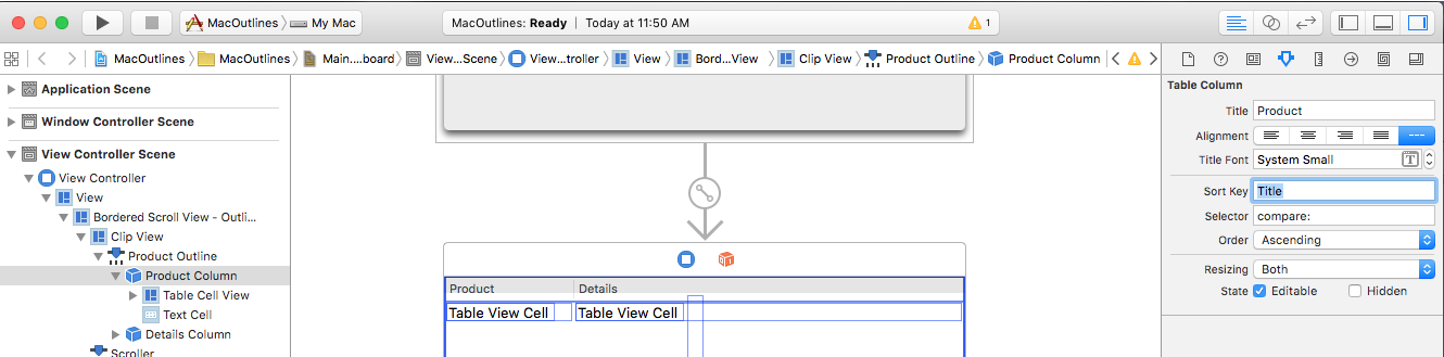 Настройка порядка ключа сортировки