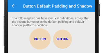 Заполнение по умолчанию и теневые значения на кнопках Android