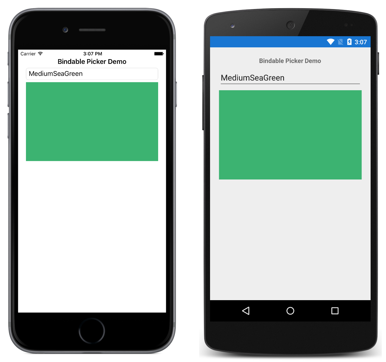 Xamarin.Forms - Bindable Picker - Code Samples | Microsoft Learn