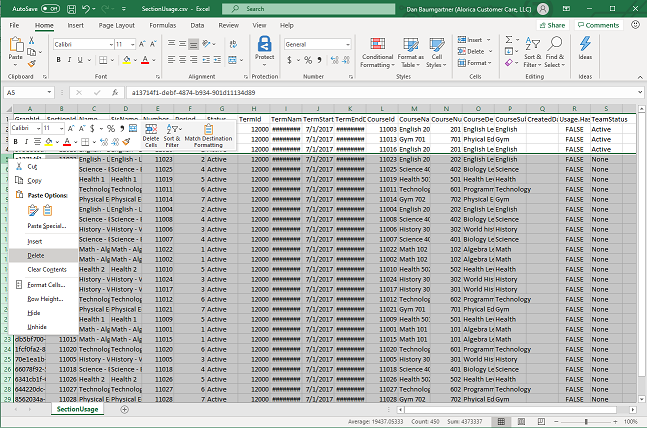 Изменение sectionusage.csv шагах 2–3.