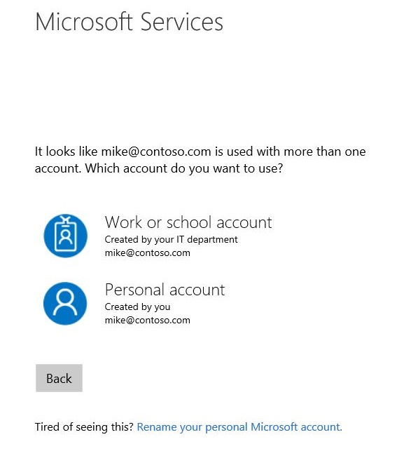 Microsoft account           