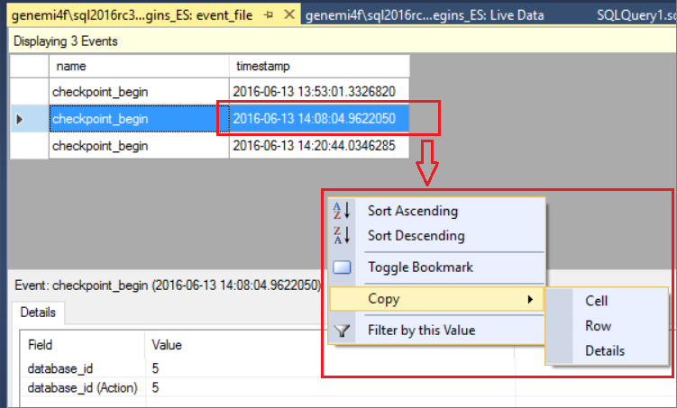 Event база. Event database. Событие SQL.