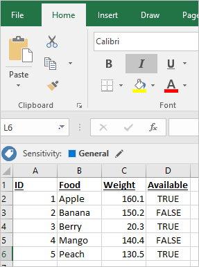 Пример файла Excel для проверки мастера