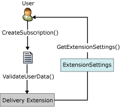 Screenshot of the IDeliveryExtension interface process.