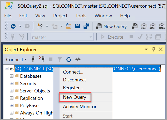 Подключение к экземпляру SQL Server и выполнение запросов с помощью SQL  Server Management Studio (SSMS) - SQL Server Management Studio (SSMS) |  Microsoft Learn