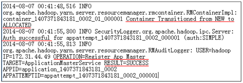 Job allocation log