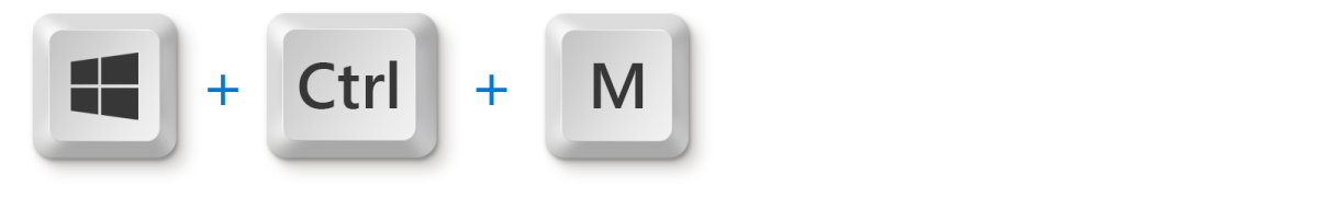 Изображение клавиш с логотипом Windows, CTRL и M.