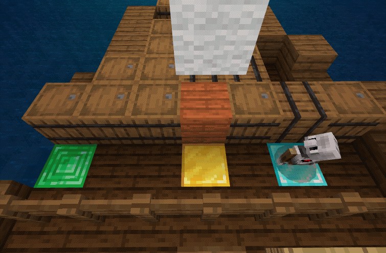 Screenshot of Agent moving in Minecraft Education.