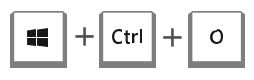 Сочетание клавиш Windows + Ctrl + O.