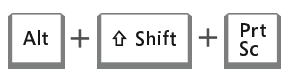 Сочетание клавиш Alt + Shift + Print Screen.