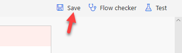 Save flow - screenshot shows an arrow pointing to the Save button.