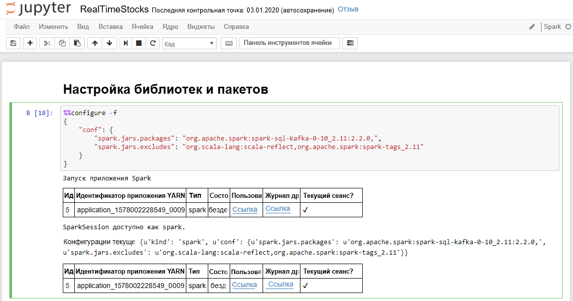 Configuring libraries in a Jupyter notebook