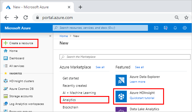 Снимок экрана, на котором показана портал Azure с выделенным элементом