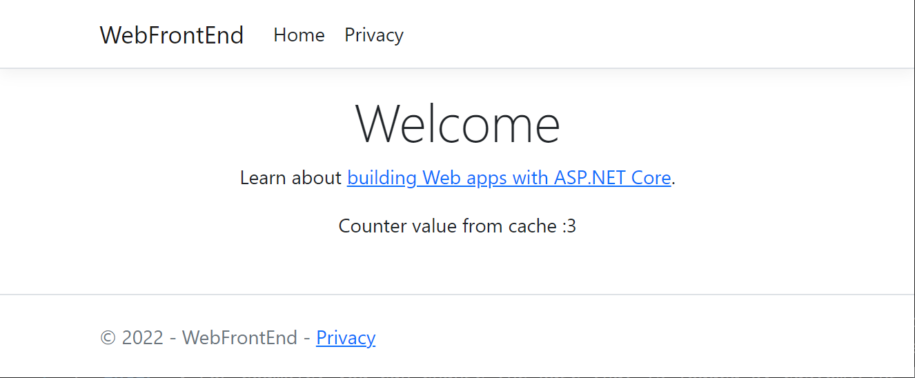 Снимок экрана: запуск веб-приложения.
