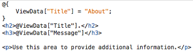 Screenshot of part of a C S H T M L file showing Razor syntax.