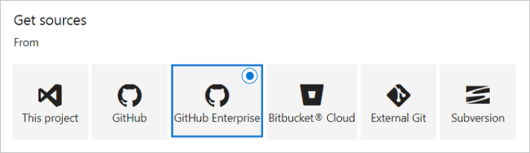 GitHub Enterprise build source option
