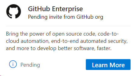 Ожидание приглашения GitHub Enterprise