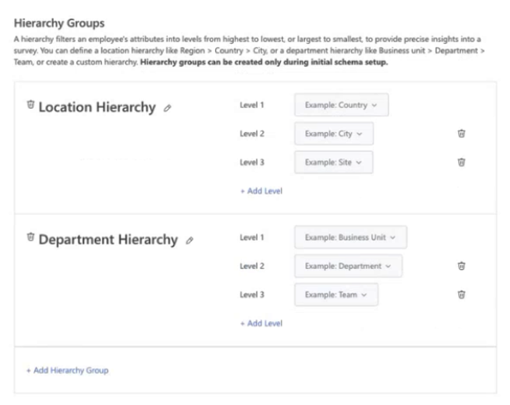 Снимок экрана: шаг 3 настройки атрибутов для сопоставления атрибутов группы иерархии.