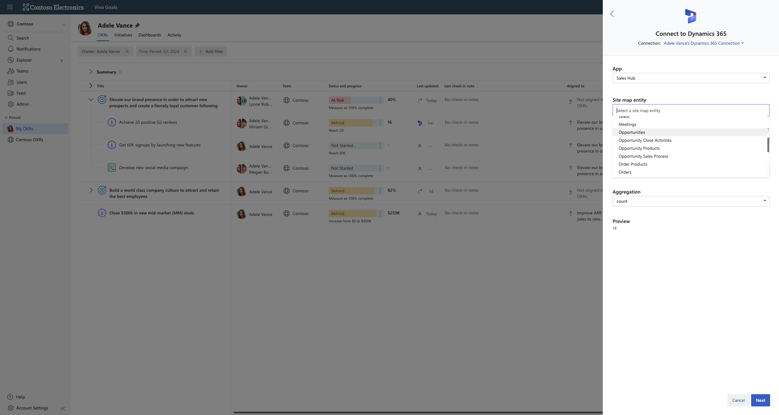 Screenshot of configuring the site map.