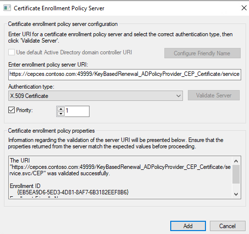 Certificate validation. Certificate of Enrollment. Web Enrollment Certification. URL сервера политики регистрации сертификатов. Active Directory Certificate services как заполнить.