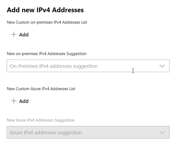 Add ipv4 addresses panel