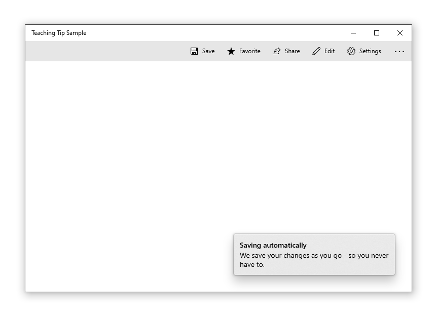 Пример приложения с подсказкой по обучению в правом нижнем углу. Заголовок подсказки считывает