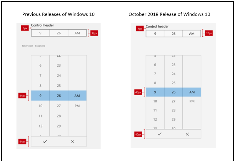 Размер windows