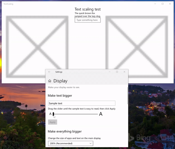 Анимация масштабирования текста 100% до 225% с помощью упаковки текста.