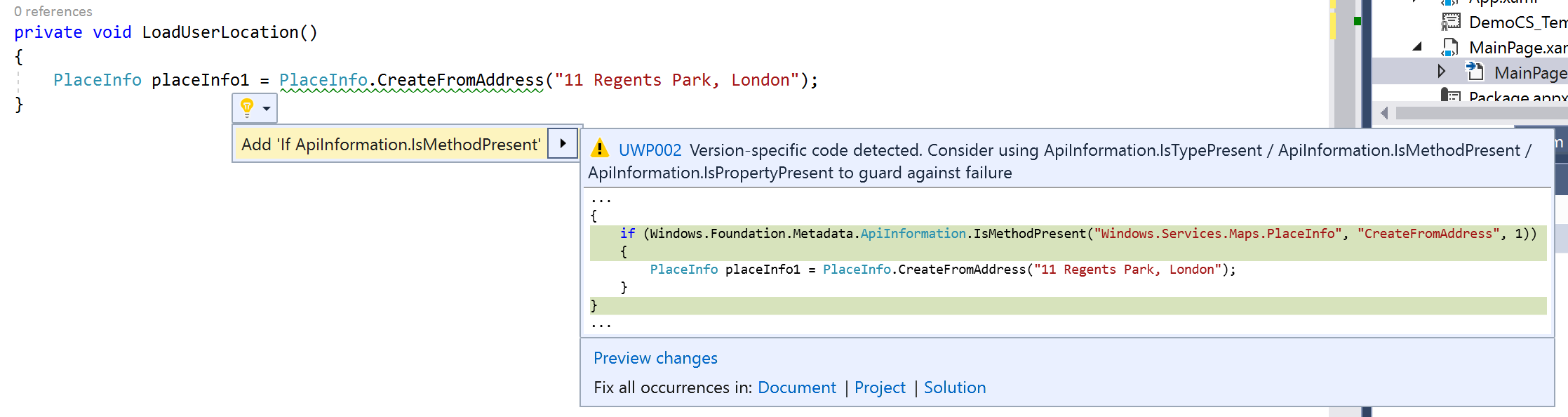 Code Analysis Suggestion