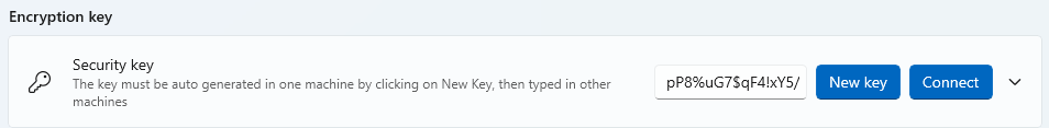 Снимок экрана: параметры мыши без границ после нажатия клавиши New Key