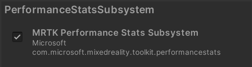 Performance Statistics Subsystem
