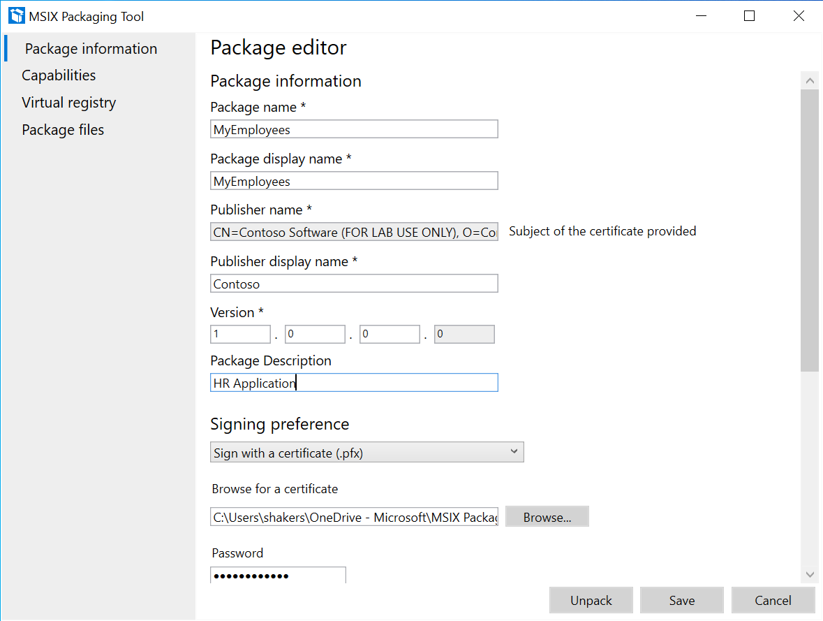 Package Editorpkg Info1