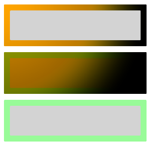 Примеры элементов, освещенных светом XAML