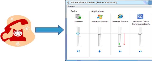 поведения затухания потока, предоставленного в Windows 7