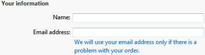 screen shot of text stating e-mail address use 