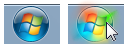 Снимок экрана: как при наведении курсора на логотип Windows светится 