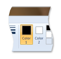 Снимок экрана: элемент управления togglebutton на ленте Microsoft Paint.